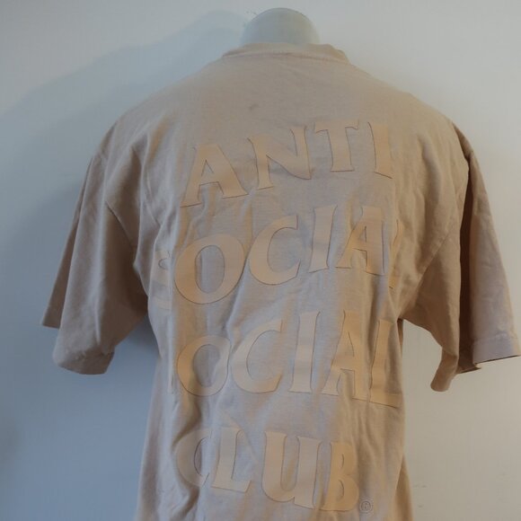 Authentic Mens Anti Social Social Club Logo Graphic Neutral Crew Neck T-Shirt S - Picture 4 of 7